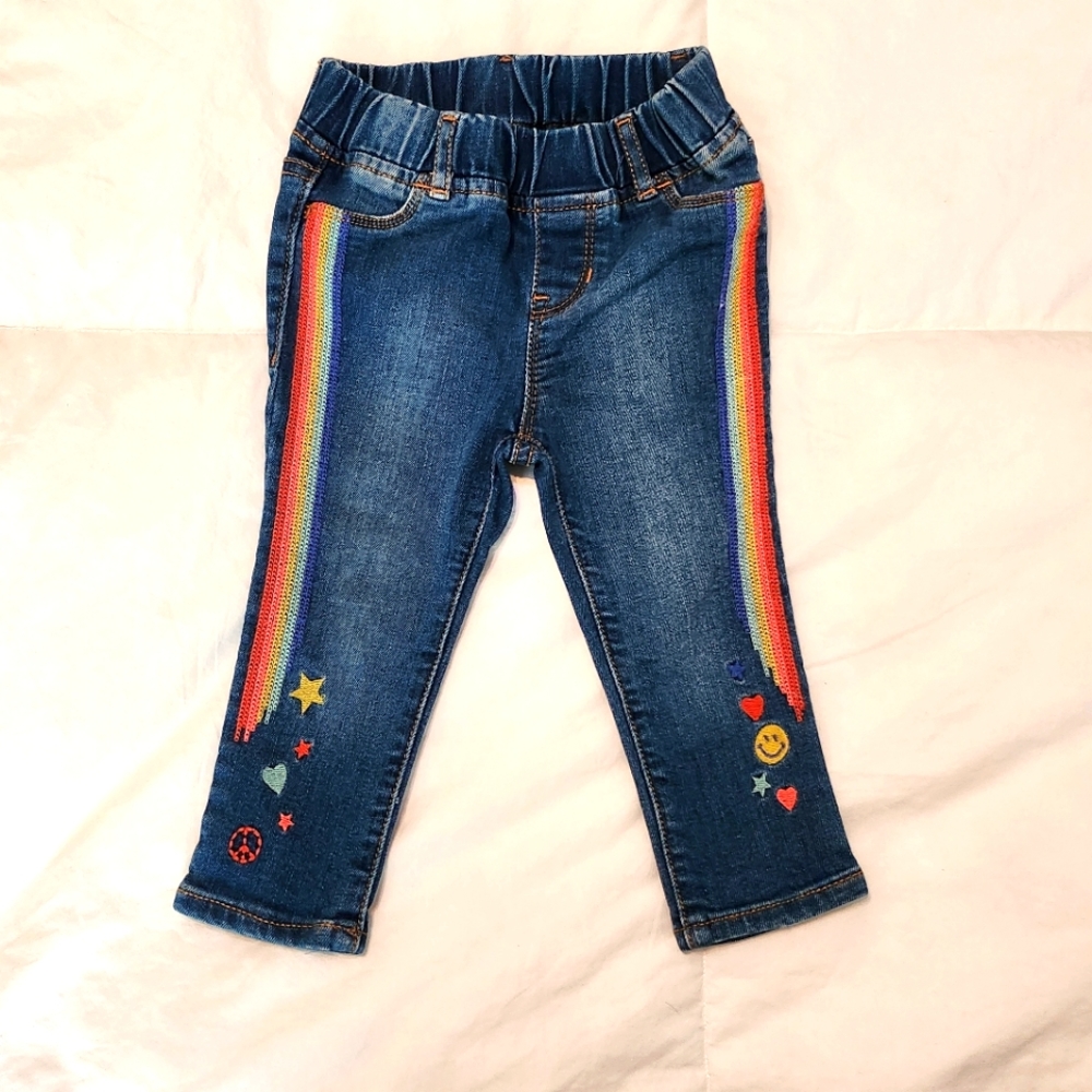Gap Girl's Rainbow Embroidered Jeggings